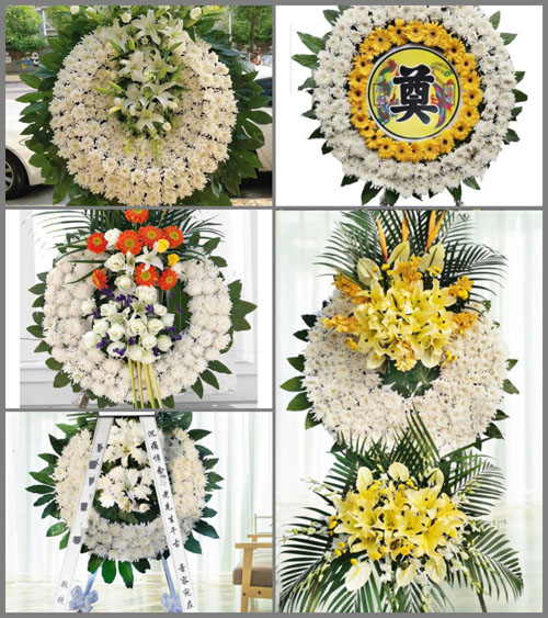 四川成都彭州市濛阳镇南佛村花圈速递